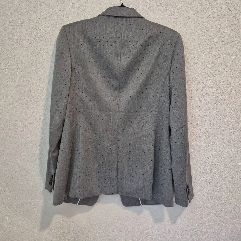 Banana Republic Gray Black Polka Dot Blazer Jacket Size 8